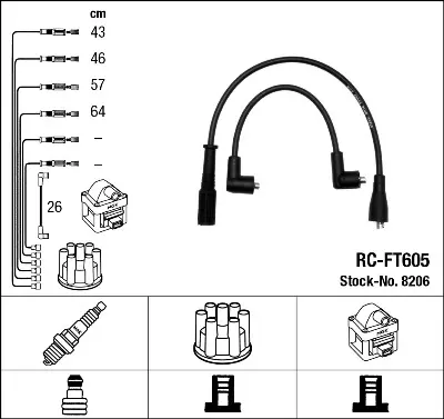 NGK 8206 Bujı Kablo Seti 