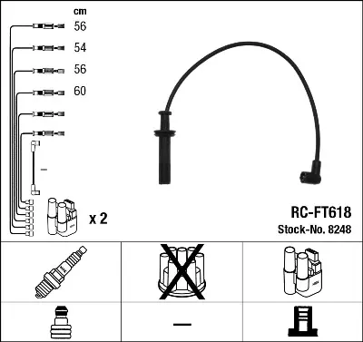 NGK 8248 Bujı Kablosu Seti 7742689