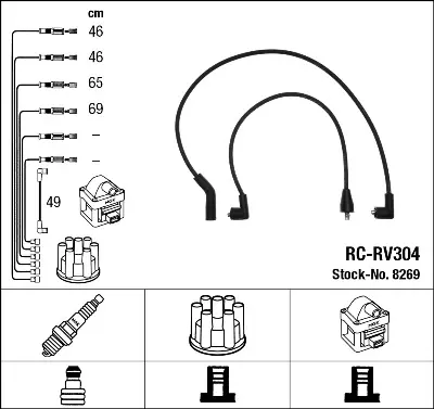 NGK 8269 Rc-Rv304 Ateşleme Kablosu GHT263