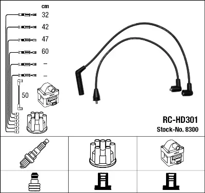 NGK 8300 Bujı Kablosu Seti Hyundaı 2750102A00