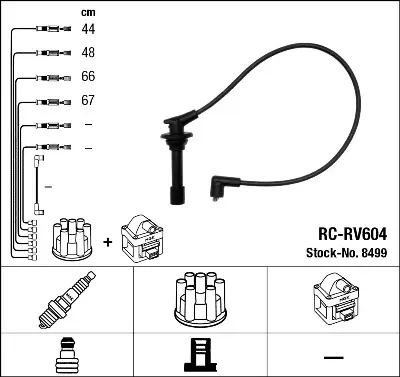 NGK 8499 Rc-Rv604 Ateşleme Kablosu GHT254