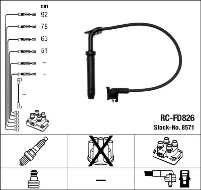 NGK 8571 Bujı Kablosu Seti 