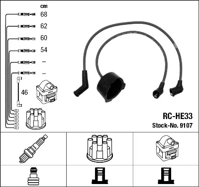 NGK 9107 Rc-He33 Ateşleme Kablosu 32700PB3690