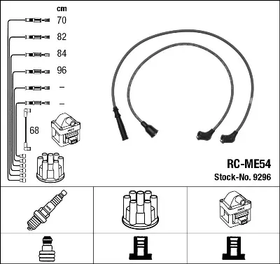 NGK 9296 Rc-Me54 Ateşleme Kablosu MD084318