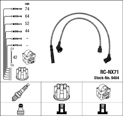 NGK 9464 Rc-Nx71 Ateşleme Kablosu 2245056A25