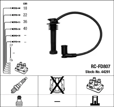 DODUCO 7829 Bujı Kablosu Fıesta 95>08 Fusıon 01>12 Focus 98>04 Focus Iı 04>09 Focus Iı C Max 03>07 Puma 97>01 1, 1110740 1110741 1110742 1110743 1335369 1335371 1335374 1335377 1502365 1502366