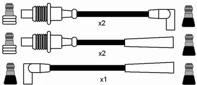 HELLUX HBK3284 Bujı Kablosu P205 P309 P405 89> 5967E5 5967E9 5967H5 5967K4 95659598 96012473 96013114 5967G8 5967H6 5967K8