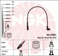 WORG F-7312 Bujı Kablosu Fıat Palıo 1.2 8v  00> 7776810  Unuvar 1810 22451AA040 22451AA060 22451KA000 7776810 22450AA080 22451AA100 22453AA030 2245003G25