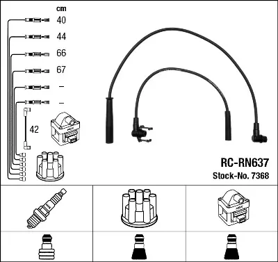 DODUCO 7723 Bujı Kablo Tk R11 Tx 88-Flash 1.7 (88-92)-R21 1.7 (F2n) 7700742835 7700850451 7700851994 7700850309 7700749517 T321B 7700749877 92062321 7700731060 92062323