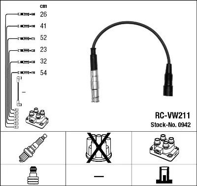 WORG F-7314 Buji Kablosu Palıo Sıena 46427497 46553068 7776810 T828B 7742005 7735340 78905533A 78905534A 78905535A 78905536A