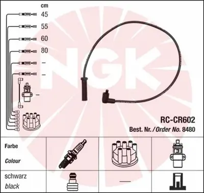 HELLUX HBK3290 Bujı Kablosu P405 P306 Xantıa Zx Xu10j2 (2,0 16v) SE028028301C 5967N1 5967L3 5967L6 5967L8 9608885180 96088851 96099749 96161266 5967L1