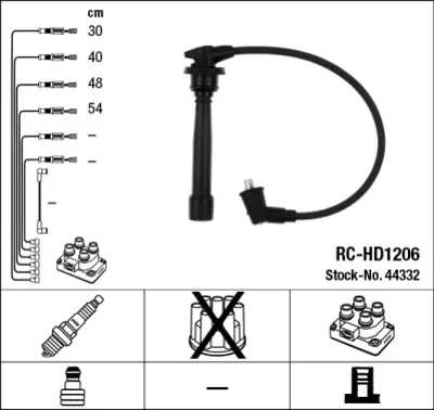 HELLUX HBK.3189 Buji Kablo Takımı Hyundaı Accent 00-05 Elantra 03-06 Era 1.4-Getz 1.4 Kıa Cerato 1.6 03- Matrıx Enje 2750126A00 2750126700 2750126080 2750126C00 2750126D00 2750126000 2742002670 2742026600 2743026600 2744026600