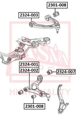 WONGA 200164 Salıncak Sağ Ön Transporter V 7H0407152G