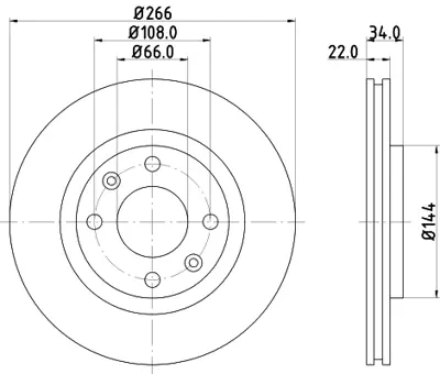 WONGA 25500 Fren Diski Ön Havalı 307 1.4 - 206 Part Ym 301 1.2 Vtı-1.6 Vtı-1.6 Hdı (Takım) 1614231980 3556159 4249G1 C00004246W1