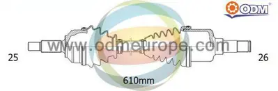 ODM-MULTIPARTS FD 8 8690 Aks Sol Fiesta Vı 1.4 16v 2009- At A:25 C:603 B:26 8V513B437DC