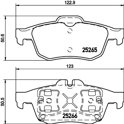 MGA 55139 Arka Disk Fren Balatası Renault Latitude 2.0/2.5/1.5d/2.0d/3.0d 02/11> 440608281R