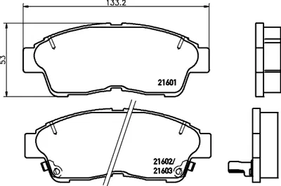 MGA 55271 Fren Balatası On (Toyota Corolla 95>02 Inj. Ae101-Ae111/Corona 92>97 At191/Rav4 96>00) 4775705010 AY040TY022