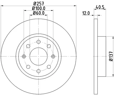 FITPART FIT01015083O Fren Diski Ön Fıat G.Punto 1.2-1.4-1.3jtd 05> Opel Corsa D 1.0-1.2-1.4-1.3cdtı 06> 51806099 51806103 55700398 55700918 51830236 93188916 569022 569065 93197241 500700918