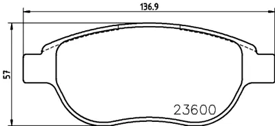 MGA 55164 Fren Balatası Ön Peugeot 307 1.6 Hdı  Partner - Fıat Doblo Ym (Wva 23600) 425250 425252 425253 425331 425339 425385 425418 425427 425471 425489