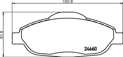 MGA 55174 Fren Balatası Ön Peugeot 308 07>13 308 13> 3008 09>13 1.6hdı-1.6vtı 1613259380 425393 425426 1609253080 1617270080 1635058180 8660004799 8671019129 1647862780 446602291