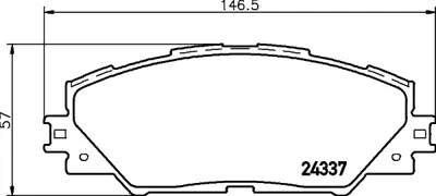 MGA 55284 Ön Balata Aurıs 1.4 D-1.4-1.8 1.6 Vvtı-2.0 D-2.2 D 07>12> Rav4 Iıı 2.0 Vvti 06>12> 2.2d-4d 06> 446502230 446542140 446542150 446542180 446542190 4465YZZDY 44650R031 446542170 V9118A103 19287912