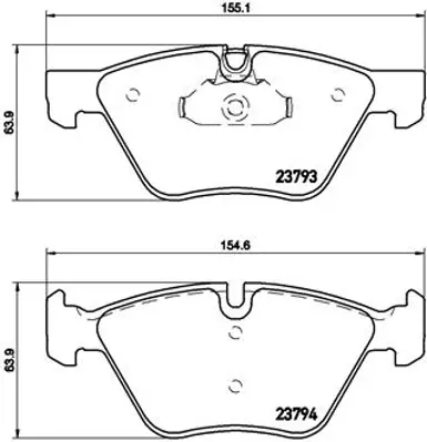 BREMBO P 06 057 Fren Balatası Ön - Bmw E60(03-10)- E61 04>e90(05-11)- E91 05>e92 06>e93 07>e84 X1 09>e89 Z4 (09-13) 34116797858