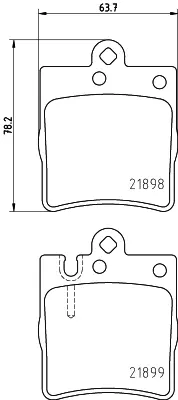 HELLA 8DB 355 008-451 Fren Balatası Arka - Mercedes (63mm) W203 C-Class 00 A0054201920