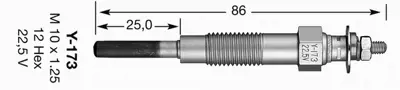 NGK 7425 Y-173 Kızdırma Bujisi GM EE96001