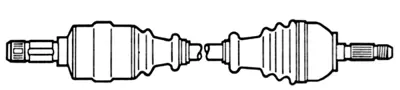 FORMPART 21380092/S Aks Sağ Komple P207 P208 (Dıs Freze: 21, Dıs Freze: 22, Conta Capı: 48mm Boy : 865mm) Ep3 Ep3c Dv4c  9659317980