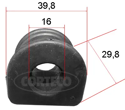 CORTECO 49371838 Arka Vıraj Demır Lastiği 16mm A4 01>08 Golf 03>06 Agr Arl Asn 4B0511327