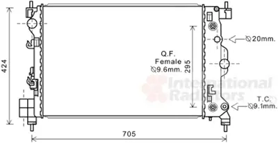 KALE 346080 Motor Su Radyatoru Mokka1.6ı - Aveo - Trax 13 > Otomatık (580x398x16) 95460096 95316029 61715