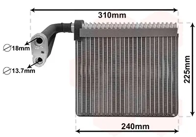 KALE 350135 Evaporator Focus Iı 05>11 1445499 1517467 3M5H19850AD 3M5H19850AE 3M5H19850AF 3M5H19850AG 3M5H19850CA 3M5H19860CA 70530002 8FV351336071