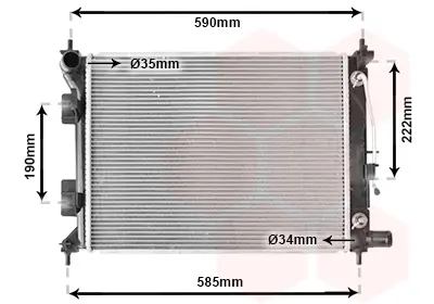 KALE 358965 Motor Su Radyatoru Hyundaı İ20 Actıve 1.4 15-> (Otomatık 500x376x26 ) 25310C8050