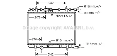 KALE 2033011AB Motor Su Radyatoru P206 P206+ (T3e) 1,4 / 1,6 16v / 2,0 16v / 1,4hdı Klimalı P206 Tu5jp4 (1,6 16v)  