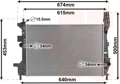 ORIS BFR194026 Motor Radyatoru Focus Iıı 11> C-Max 11> Cuorıer 14> 1.0 Ecooboost 1766348 1804849 1830145 CV618005VA CV618005VB CV618005VC 12M45 66860 RADW01628 RADW02333