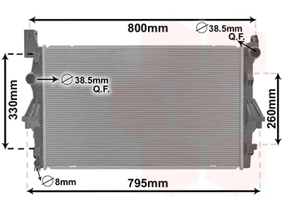 ORIS BME913016 Motor Su Radyatoru (Kalınlık: 16mm) Vıto W447 14> 4475010201 A4475010201