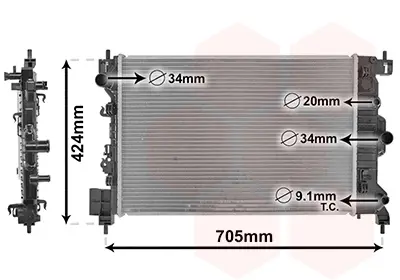 ORIS BOP527016 Motor Su Radyatoru Mokka1.6ı - Aveo - Trax 13 > Manuel (580x398x16) 95026322 1300341 95136079 95026325 1300342 1300352 95298557 1300355 95316030 95460095