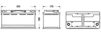 TUDOR TL1000 Aku 12v 100 Ah 900a Start Stop Efb L05 (353×175×190) (Sulu) 95561111021 95861111020 244100005R 244101BN0A 7711423287 8K0915105F 21905592 915105AK 915105DL 915105DM