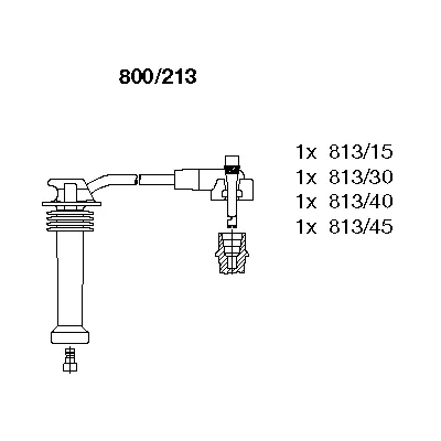 BREMI 800/213 Bujı Kablosu Takım 97AX12280LC