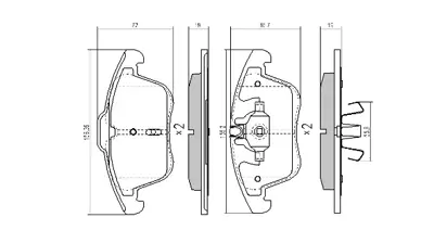 FREMAX FBP-1720 Fren Balatası Ön Ford S-Max 06> Mondeo Iv 07> Volvo S60 10> S80 06> V60 V70 06> Xc70 06> Gdb1683 T4N9759