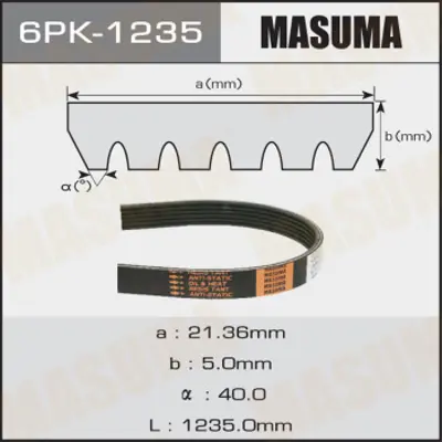 BANDO 6PK1235 Kanallı Kayış 6pk1235 V Kayısı-Kanallı Kayıs Laguna/Safrane Bm 97- 9091602347 AY14061235