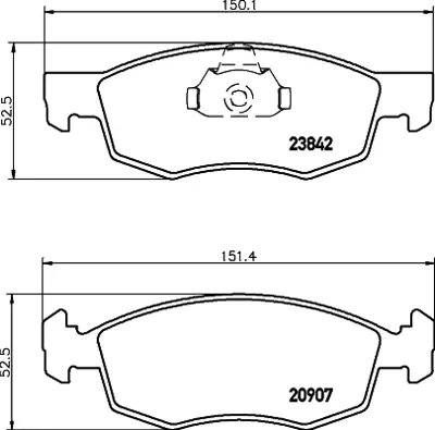 OTOZONE FDO2004 Ön Balata Doblo 01> 1.2d-1.3d-1.6-1.9d (Gdb1588) 77362205 77363496 55170904