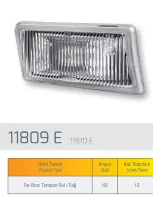 FARBA 11809E Sıs Lambası Sol Profosyonel Bmc Levend