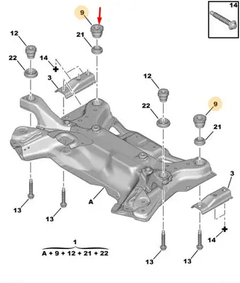 PSA 3504.51 Motor Travers Burcu 3504.51