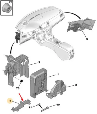 PSA 6570.92 Bsi Kutusu Alt Bakalit 6570.92