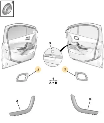 PSA 9143.Q3 Sol İç Açma Çerçevesi 9143.Q3