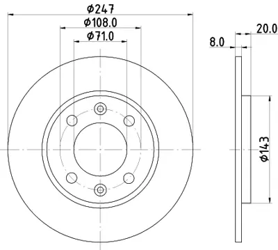 PSA 4246.H0 Disk Ayna Arka  4246H0