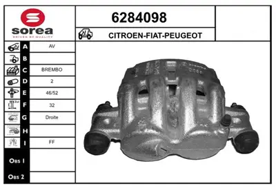 PSA 4401.K3 Sağ Ön Fren Silindiri  4401K3 77365935