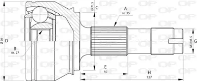 PSA 3272.PA Sol Aks 100 Cv  3273PK 71791000