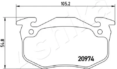 PSA 4252.74 4 Brake Pads/R  8671016194 95666971 E172201